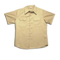 Twill Shirt - Short Sleeve - Button Closure - Two Pockets - Men