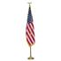 U.S. Indoor - Nylon Ceremonial Flag 3' X 5' with Pole Set