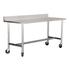 Food Service Table: w/ Casters and Backsplash - 72W x 30D