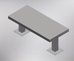 Bench: Floor Mounted  - 48” Long