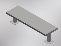 Bench: Floor Mounted - 72” Long