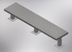 Bench: Floor Mounted - 96” Long