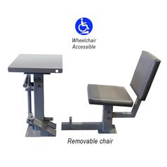Security Desk With Removable Chair Wheelchair Accessible