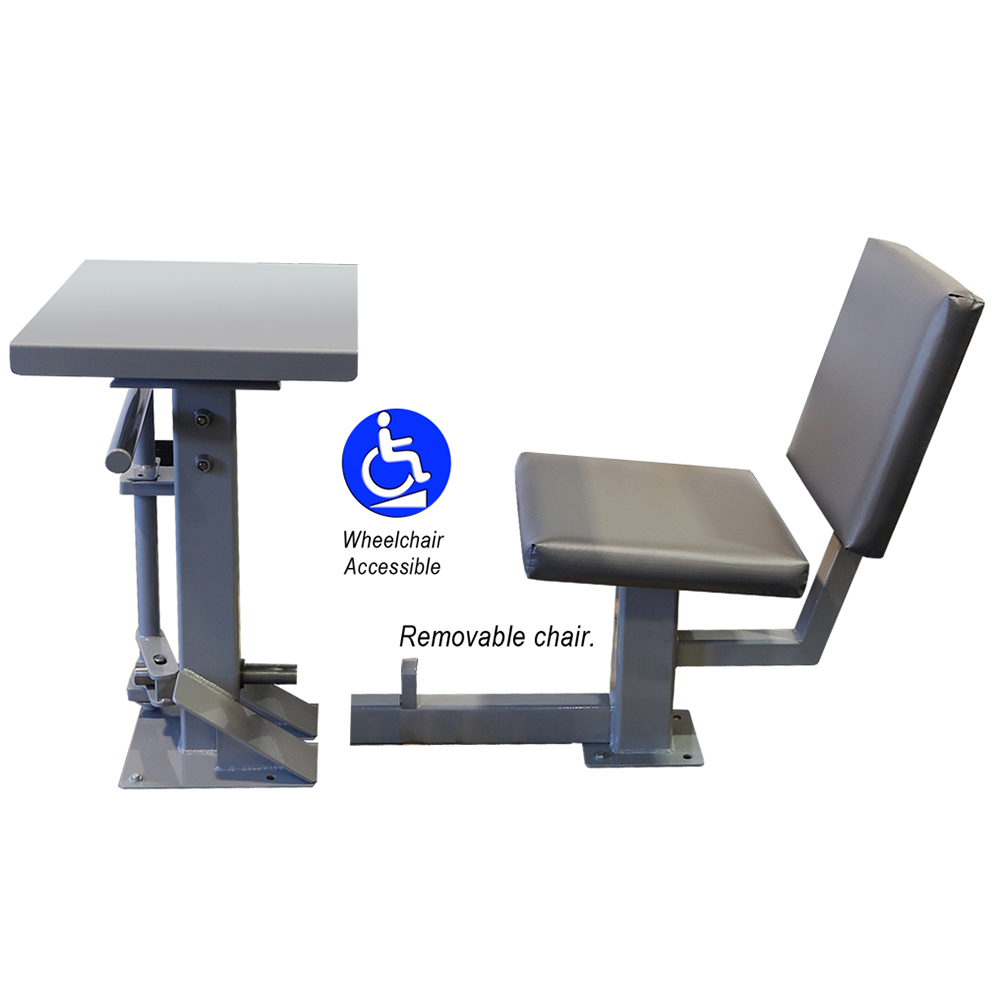 Security Desk With Removable Chair - Wheelchair Accessible