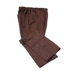 Women's Brown Twill Elastic Waist Jean (Snaps and Zipper)