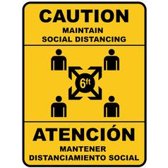 Caution: Maintain Social Distancing